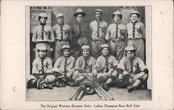 The Original Western Bloomer Girls Women's Team Baseball Postcard Postcard Postcard