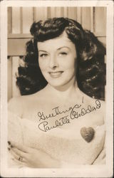 Greetings, Paulette Goddard Actresses Postcard Postcard Postcard