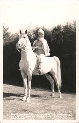 King John with Rider in Costume Used in Photo Play "The Scarlet Empress" Actors Postcard Postcard Postcard