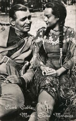 Clark Gable - Maria Elena Marquez Actors Postcard Postcard Postcard