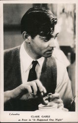 Clarke Gable as Peter in "It Happened One Night" Actors Postcard Postcard Postcard