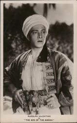 Rudolph Valentine in "The Son of the Sheikh" Actors Postcard Postcard Postcard