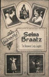 Selma Braatz - The Renowned Lady Juggler, Touring Pantages Circuit Season 1922 Postcard