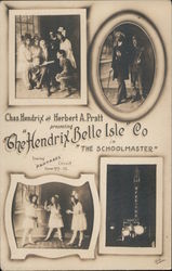 The "Hendrix Belle Isle" Co in "The Schoolmaster" Theatre Postcard Postcard Postcard