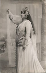 Woman in sheer dress Postcard