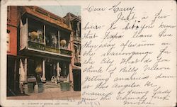 Exterior of Chinese Joss House Chinatown Postcard