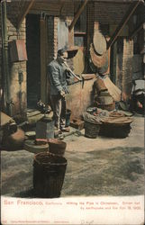 Hitting the Pipe in Chinatown San Francisco, CA Postcard Postcard Postcard