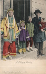 A Chinese Family Chinatown Postcard