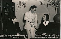 Anna May Wong and Ella Raines of "Impact" Having Tea With Technical Consultant San Francisco, CA Postcard Postcard Postcard