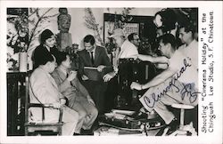 Shooting "Cinerama Holiday" at the Chingwah Lee Studio, Chinatown Postcard