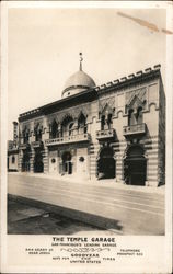 The Temple Garage - San Francisco's Leading Garage California Postcard Postcard Postcard