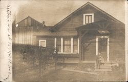 A Man and Child on the Front Steps of a House San Francisco, CA Postcard Postcard Postcard