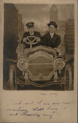 Two Men Posing in a Car San Francisco, CA Postcard Postcard Postcard