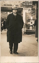 A Man in Front of Gallen Kamp San Francisco, CA Postcard Postcard Postcard