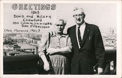 Doris and Hilary Crawford 1963 Postcard