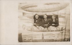 Three Men Posing with a Sign That Says San Francisco California Postcard Postcard Postcard