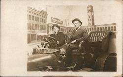 Two Men in a Car Postcard