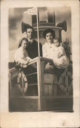 1915 Family on Boat (Studio) Postcard