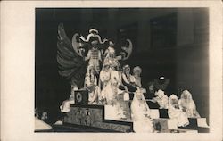 Several Women Posing on a Parade Float Postcard