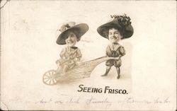 Seeing Frisco, Backdrop Heads San Francisco, CA Postcard Postcard Postcard