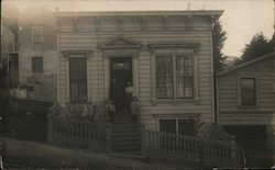 Family on Steps of House San Francisco, CA Postcard Postcard Postcard