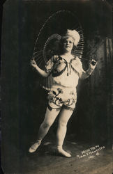 A Woman in Shorts Holding an Umbrella Circus Dance San Francisco, CA Morton Postcard Postcard Postcard