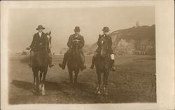 Beach at Cliff House, Men on Horseback San Francisco, CA Postcard Postcard Postcard