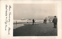 Beach, Seal Rocks & Cliff House Postcard