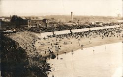 A Beach Scene with Lots of People San Francisco, CA Postcard Postcard Postcard