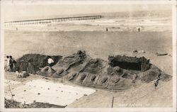 A Beach Scene with Sand Sculptures San Francisco, CA Postcard Postcard Postcard