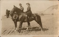 Couple on Horses, Cliff House Area San Francisco, CA Postcard Postcard Postcard