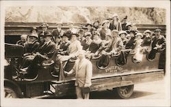 Several Men and Women in a Large Open Air Car San Francisco, CA Postcard Postcard Postcard