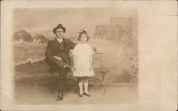 Man and child in front of Cliff House picture San Francisco, CA Postcard Postcard Postcard