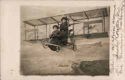 Two Women Posing on a Fake Airplane San Francisco, CA Postcard Postcard Postcard