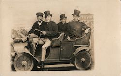 Four Men posing in car in front of Cliff House Picture San Francisco, CA Postcard Postcard Postcard