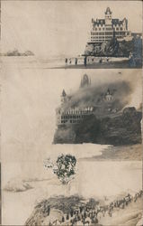 Cliff House - Before, During and After the Fire San Francisco, CA Postcard Postcard Postcard