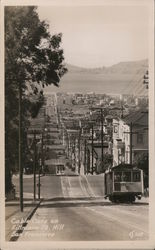 Cable Cars on Fillmore St. Hill Postcard