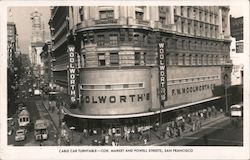 Cable Car Turntable-Cor. Market and Powell Streets Postcard