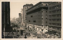 Market St Toward Ferry from Kearny San Francisco, CA Postcard Postcard Postcard