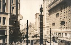 A Street Scene with Cable Cars Postcard