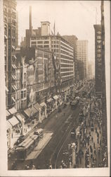 A Street with Street Cars and Lots of People San Francisco, CA Postcard Postcard Postcard