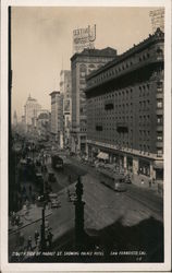 South Side of Market Street showing Palace Hotel San Francisco, CA Postcard Postcard Postcard