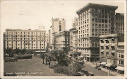 Union Square & Post St. Postcard