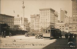 Union Square Looking Northwest San Francisco, CA Postcard Postcard Postcard