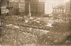 Crowd at Union Square San Francisco, CA Postcard Postcard Postcard