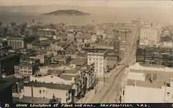 Down California St. From Nob Hill San Francisco, CA Postcard Postcard Postcard