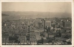 Wholesale District as Seen from the Fairmont showing the Ferry Bldg Postcard