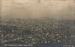 San Francisco from Twin Peaks California Postcard Postcard Postcard