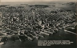 Aerial View of City Postcard