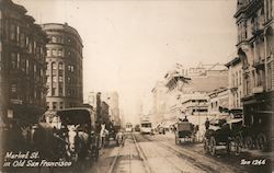 Looking Along Market Street Postcard